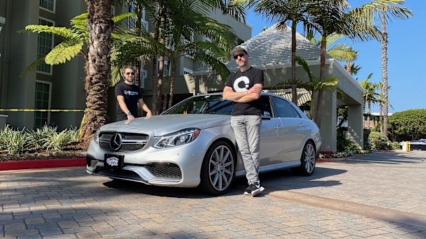 Arne Toman, Douglas Tabbutt and Berkeley Chadwick say they started their drive on November 11 at 12.57am at the Red Ball Garage in Manhattan and ended at the Portofino Hotel in Redondo Beach in 27 hours, 25 minutes, beating the previous record of 28 hours and 50 minutes.