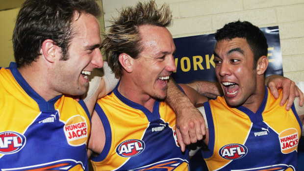 Daniel Kerr (right) was a star of West Coast's 2006 premiership side.