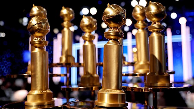 Golden Globes statuettes pictured in 2022.