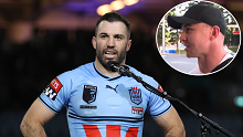 Dylan Edwards (insert) reveals a message from James Tedesco. 