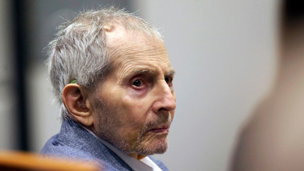FILE - In this March 10, 2020, file photo, real estate heir Robert Durst looks over during his murder trial in Los Angeles. A judge on Monday, June 14, 2021,  ordered that the murder trial of the multimillionaire real estate heir will continue, despite defense requests for a delay because he's in too much pain. Durst's lawyers argued that he was in such pain from a urinary tract infection and other undiagnosed issues that he couldn't even stand up to to dress for court. (AP Photo/Alex Gallardo, 