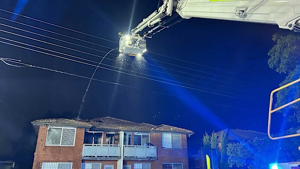 Fire crews had to evacuate the property after the fire spread into the roof space.