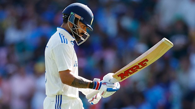 Virat Kohli of India looks dejected while leaving the field after being dismissed by Scott Boland of Australia during day two of the Fifth Men's Test Match in the series between Australia and India at Sydney Cricket Ground on January 04, 2025 in Sydney, Australia. (Photo by Darrian Traynor/Getty Images)