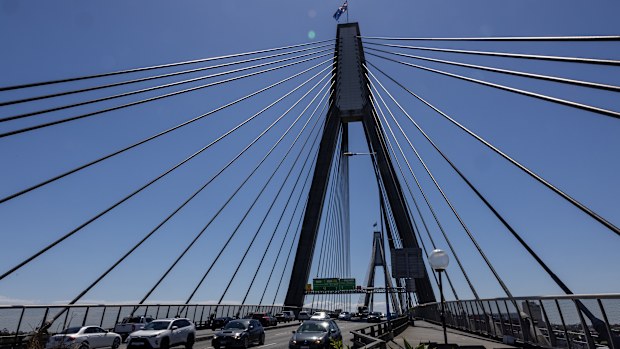 The Anzac Bridge in Sydney.