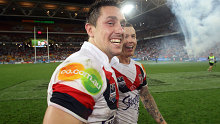 Mitchell Pearce and Todd Carney during their time at the Roosters. 