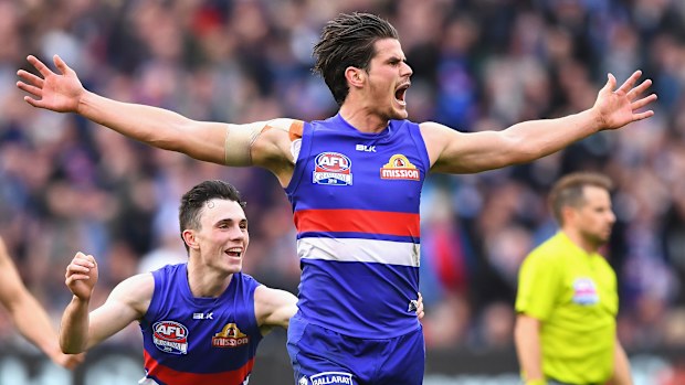 Tom Boyd in the 2016 grand final for the Western Bulldogs.