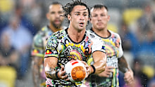 TOWNSVILLE, AUSTRALIA - FEBRUARY 16: during the NRL All-Stars match between Men's Australia Indigenous All Stars and Aotearoa NZ Men's Maori Tane at Queensland Country Bank Stadium on February 16, 2024 in Townsville, Australia. (Photo by Ian Hitchcock/Getty Images)