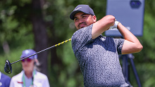 Jason Day (AUS) hits from the 9th tee during the third round of the AT&T Byron Nelson on May 13, 2023 at TPC Craig Ranch in McKinney, TX. (Photo by George Walker/Icon Sportswire via Getty Images)