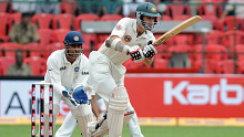 Simon Katich batting in India in 2010.