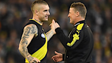 Dustin Martin and Damien Hardwick in 2018.