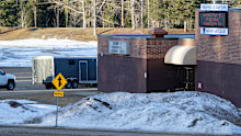 Tumbler Ridge Secondary School is shown in Tumbler Ridge, B.C. on Wednesday, Feb. 11, 2026. (Jesse Boily/The Canadian Press via AP)