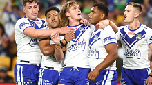 BRISBANE, AUSTRALIA - MAY 05: during the round 10 NRL match between Canterbury Bulldogs and Canberra Raiders at Suncorp Stadium on May 05, 2023 in Brisbane, Australia. (Photo by Chris Hyde/Getty Images)
