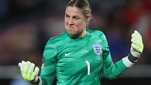 Earps' insane reaction after she saved Jennifer Hermoso's penalty to keep England alive.