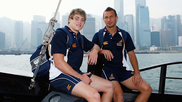 James O'Connor ve Quade Cooper, 2008'de Hong Kong Limanı'nda.