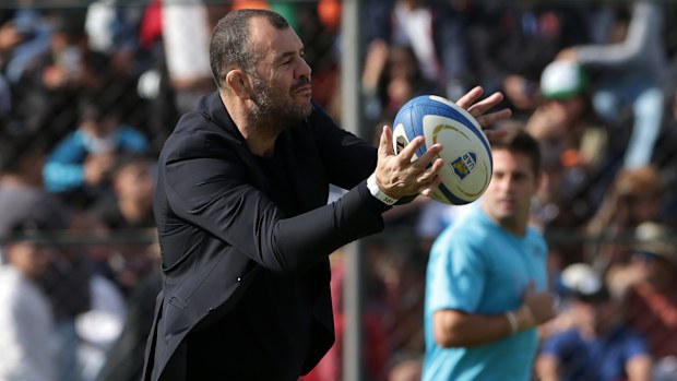 Argentina coach Michael Cheika before a Test against Scotland.
