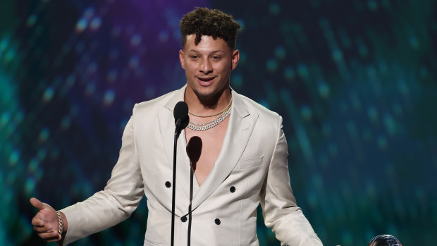 THE 2023 ESPYS PRESENTED BY CAPITAL ONE - "The 2023 ESPYS presented by Capital One" ceremony will recognize major athletic achievements, relive unforgettable moments, honor leading athletes and feature exciting musical performances. "The 2023 ESPYS" will air live July 12 at 8 p.m. EDT/ 5 p.m. PDT on ABC from The Dolby Theatre in Los Angeles. (ABC) PATRICK MAHOMES