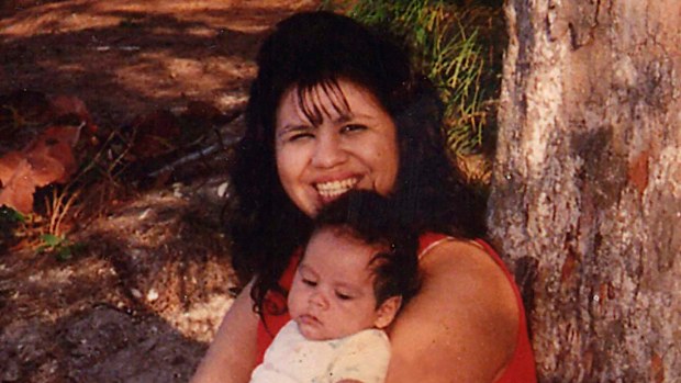 Texas death row inmate Melissa Lucio is holding one of her sons, John. 