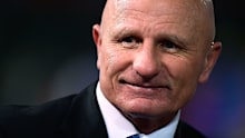 Television commentator and former player Peter Sterling looks on before during the round 20 NRL match between the North Queensland Cowboys and the Canterbury Bulldogs at 1300SMILES Stadium on July 21, 2016 in Townsville, Australia. (Photo by Ian Hitchcock/Getty Images)