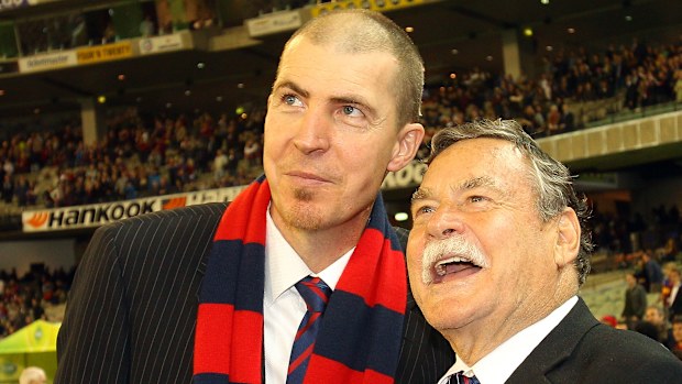 Jim Stynes with Ron Barassi in 2010