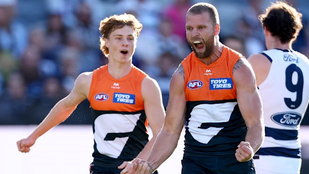 Jake Stringer of the Giants.