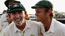 Damien Martyn and Adam Gilchrist in 2004. 