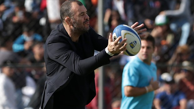 Argentina coach Michael Cheika before a Test against Scotland.