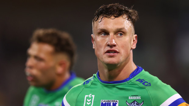 Jack Wighton in action for the Canberra Raiders.