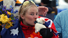 Alisa Camplin claimed Australia's second gold medal of Salt Lake city. Camplin finished on top in the Women's aerials final.