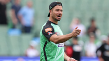 MELBOURNE, AUSTRALIA - DECEMBER 13: Marcus Stoinis of the Stars warms up prior to the BBL match between Melbourne Stars and Perth Scorchers at Melbourne Cricket Ground, on December 13, 2023, in Melbourne, Australia. (Photo by Robert Cianflone/Getty Images)
