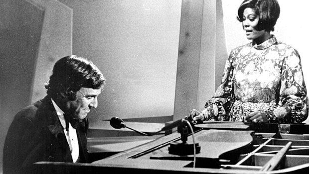 Burt Bacharach is seen here with guest star Dionne Warwick during "An Evening with Burt Bacharach,"  September 16, 1970.