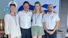 Meeting The Captain and Bridge manager on Discovery Princess.