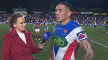 Tyson Frizell speaks to Nine after a huge loss against Manly. 