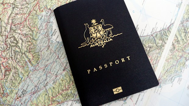 smhcreative first use SMH. 23/06/2008. australian passport on a world map. travel italy holiday . pic ross duncan