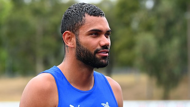 Tarryn Thomas returned to pre-season training with the Roos on Monday.