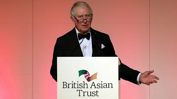 Prince Charles, Prince of Wales speaks at a reception to celebrate the British Asian Trust at The British Museum on February 09, 2022 in London, England. 