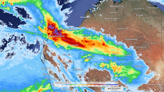  Forecast accumulated rain between Monday and Wednesday this week, according to the ECMWF model.
