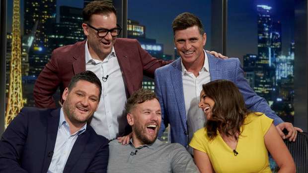 The new-look AFL Footy Show line-up.