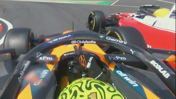 Lewis Hamilton hit Lando Norris in the opening minutes of practice for the Chinese Grand Prix.