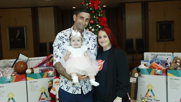 Ann with her family at the launch of the 38th annual Kmart Wishing Tree Appeal, in partnership with The Salvation Army.