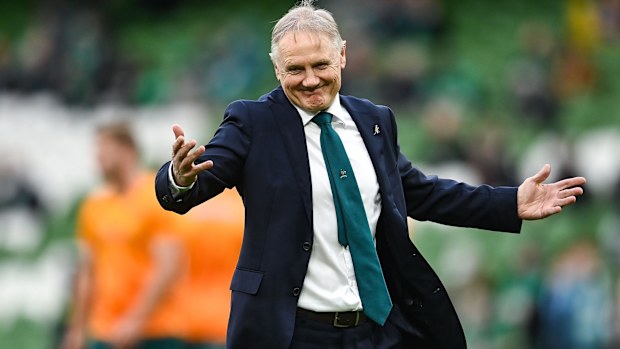 L'allenatore australiano Joe Schmidt, prima della serie autunnale.