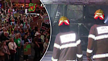 Protesters at Adelaide's parliament house, and the fire at North Adelaide Golf Course.