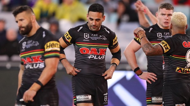 Tyrone May (centre) didn't have his best game after getting the nod to start.