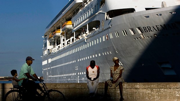 A file image of the Norwegian cruise ship Braemar docked in Havana's port in 2008. Picture: Ramon Espinosa
