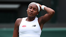 Coco Gauff was bundled out of the first round at Wimbledon by 2020 Australian Open winner Sofia Kenin.