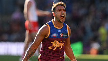 Callum Ah Chee kicked the winning goal over Sydney in round 19, giving Brisbane a two-point win.