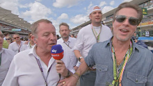 Martin Brundle was snubbed by Brad Pitt on the grid of the US Grand Prix in Austin.