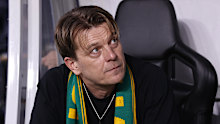 Tony Gustavsson, Head coach of Australia looks on in match between Australia Matildas and Uzbekistan. (Photo by Darrian Traynor/Getty Images)