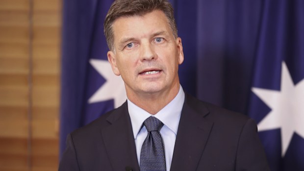 Opposition Leader Angus Taylor speaks during a press conference
