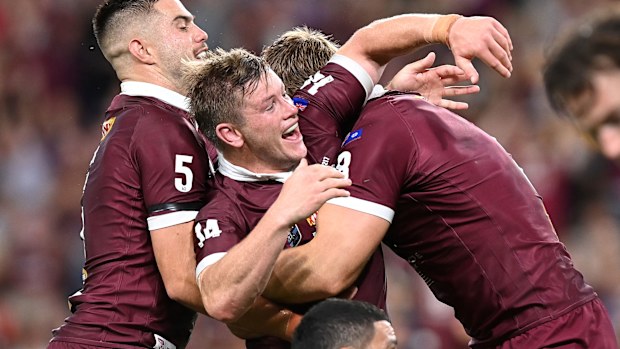 Harry Grant starred for the Maroons in last year's Origin decider.