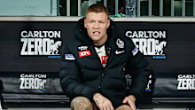 Jordan De Goey was subbed off after a hamstring injury against Carlton in round 21.
